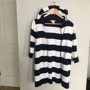 Navy striped cardigan